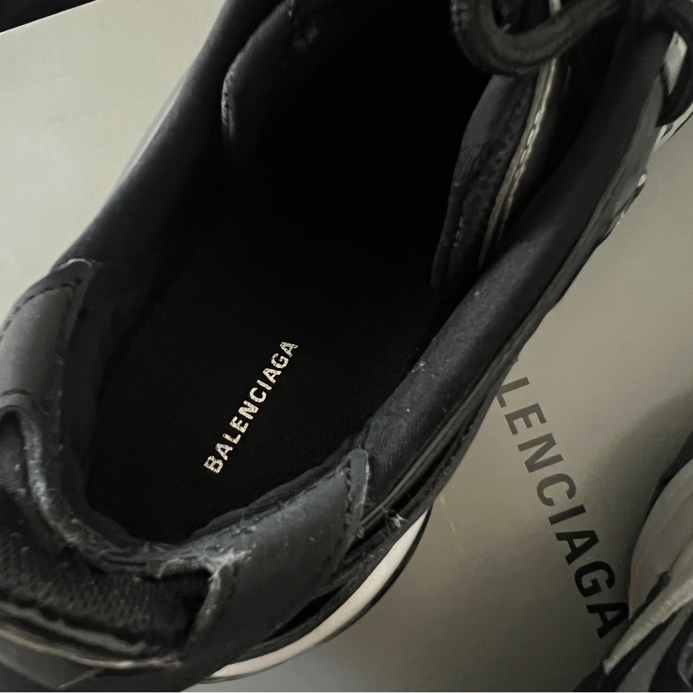Balenciaga Tyrex black silver square toe sneakers - Picture 10 of 16